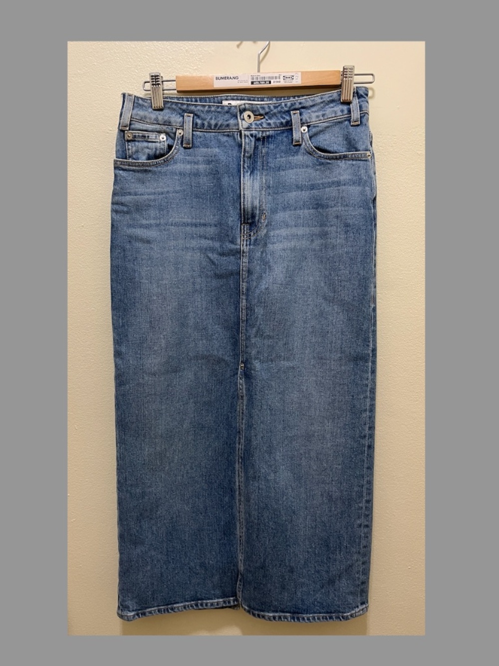 Proenza Schouler White Label Denim Midi Skirt 6 US size NEW